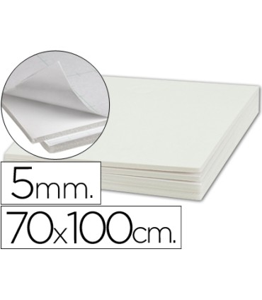 Carton pluma liderpapel blanco adhesivo 1 cara 70x100 cm espesor 5 mm