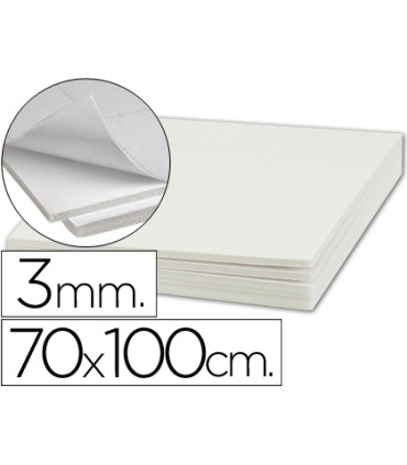 Carton pluma liderpapel blanco adhesivo 1 cara 70x100 cm espesor 3 mm