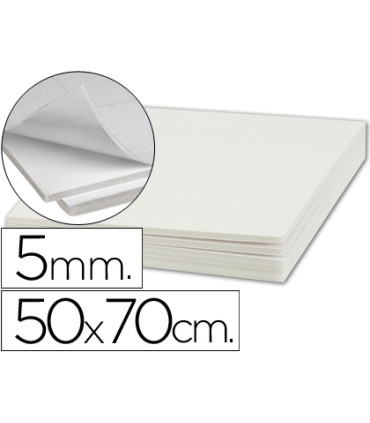 Carton pluma liderpapel blanco adhesivo 1 cara 50x70 cm espesor 5 mm