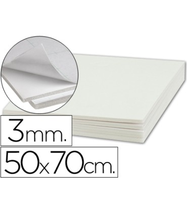 Carton pluma liderpapel blanco adhesivo 1 cara 50x70 cm espesor 3 mm