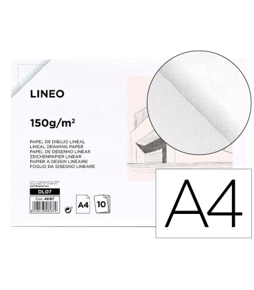 Papel dibujo liderpapel 210x297mm 150g m2 sin recuadro pack de 10 hojas