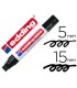 Rotulador edding marcador permanente 850 negro punta biselada 5 15 mm recargable