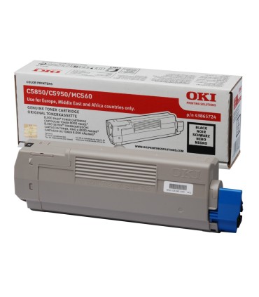 Toner oki c5850 5950 mc560 negro 8000pag type c11