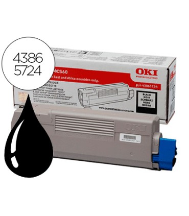 Toner oki c5850 5950 mc560 negro 8000pag type c11