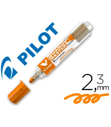 Rotulador pilot v board master para pizarra blanca naranja tinta liquida trazo 23mm