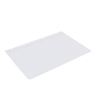 Recambio liderpapel a4 100 hojas 100g m2 cuadro 4mm con margen 4 taladros