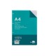 Recambio liderpapel a4 100 hojas 100g m2 cuadro 4mm con margen 4 taladros