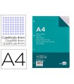 Recambio liderpapel a4 100 hojas 100g/m2 cuadro 4mm con margen 4 taladros