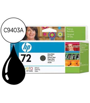 Ink jet hp 72 negro mate designjet t610 1100 130ml 