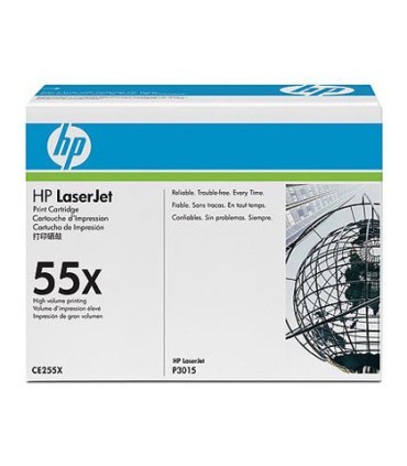 Toner hp 55x negro 12500pag p3015x