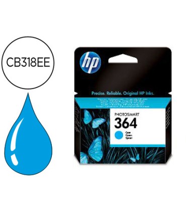 Ink jet hp 364 cian photosmart premium c309a series c5300 c6300 b8500 d5400 300pag