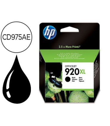 Ink jet hp 920xl negro 1200pag officejet 920 6500