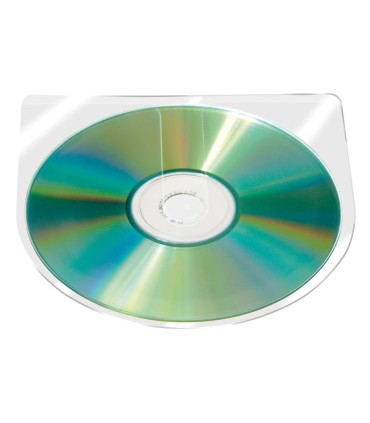 Funda autoadhesiva para cd q connect sin solapa pack de 10 unidades