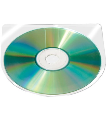 Funda autoadhesiva para cd q connect sin solapa pack de 10 unidades