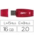 Memoria usb emtec flash c410 16 gb 20 rojo