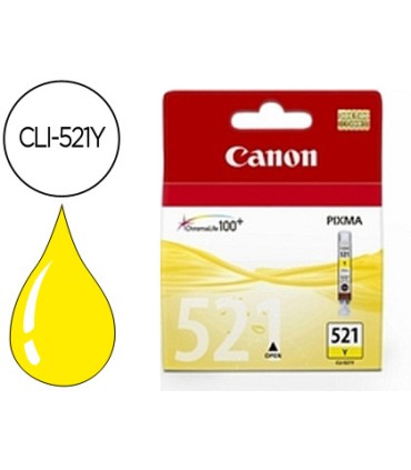 Ink jet canon cli 521y amarillo pixma mp620 630 980 ip3600 4600