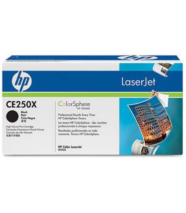 Toner hp laserjet color cp3525 negro 10500 pag