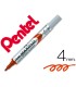 Rotulador maxiflo pentel para pizarra blanca color rojo