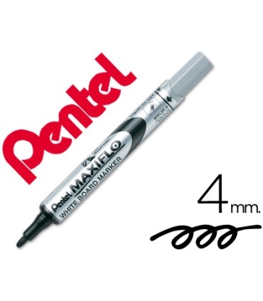 Rotulador maxiflo pentel para pizarra blanca color negro