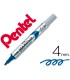 Rotulador maxiflo pentel para pizarra blanca color azul