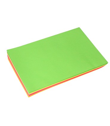 Papel color liderpapel a4 75gr neon 4 colores surtidos paquete de 100 hojas