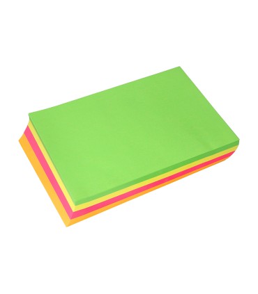 Papel color liderpapel a4 75gr neon 4 colores surtidos paquete de 500 hojas