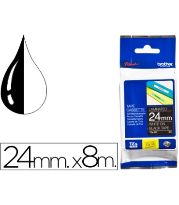 Cinta brother tze 355 negro blanco 24mm longitud 8mt