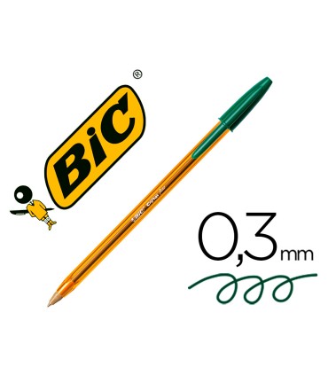 Boligrafo bic cristal punta fina verde