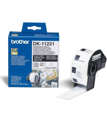 Etiqueta brother dk11221 23x23 mm 1000 etq para impresoras ql