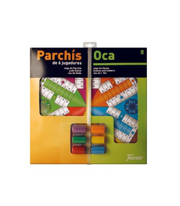 Parchis con oca tablero grande 6 jugadores 41x40x47 cm