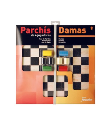 Parchis con damas tablero grande 4 jugadores 41x40x45 cm