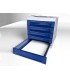 Fichero cajones de sobremesa q connect 305x370x215 mm bandeja organizadora superior 5 cajones azul opaco