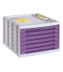 Fichero cajones de sobremesa q connect 305x370x215 mm bandeja organizadora superior 6 cajones violeta translucido