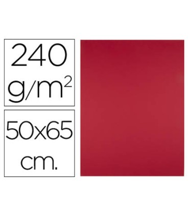 Cartulina liderpapel 50x65 cm 240g m2 rojo navidad