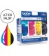 Ink jet brother lc 1100valbp m y c pack 4 colores 450 pagbk 325 pag m y c