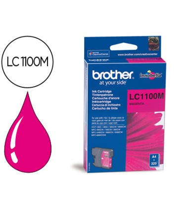 Ink jet brother lc 1100m magenta 325 pag