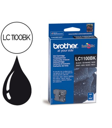 Ink jet brother lc 1100bk negro 450 pag