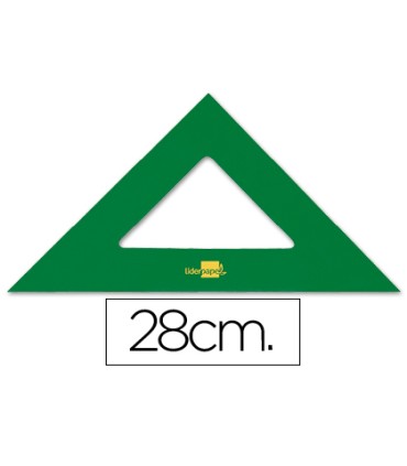 Escuadra liderpapel 28 cm acrilico verde