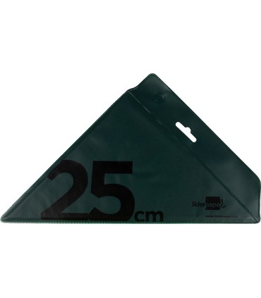 Escuadra liderpapel 25 cm acrilico verde