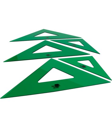 Escuadra liderpapel 16 cm acrilico verde