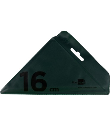 Escuadra liderpapel 16 cm acrilico verde