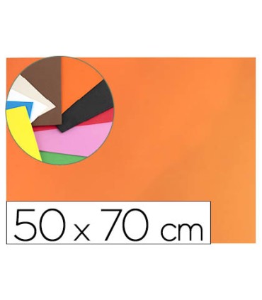 Goma eva liderpapel 50x70cm 60g m2 espesor 15mm naranja