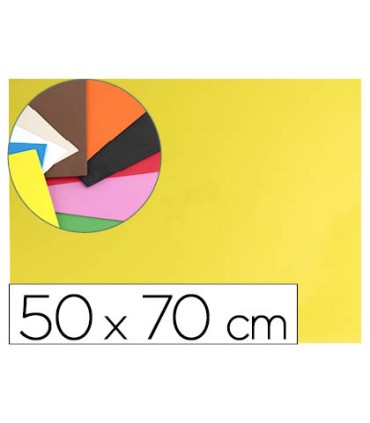 Goma eva liderpapel 50x70cm 60g m2 espesor 15mm amarillo