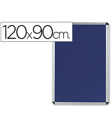 Tablero de anuncios q connect mural grande fieltro azul 120x90 cm