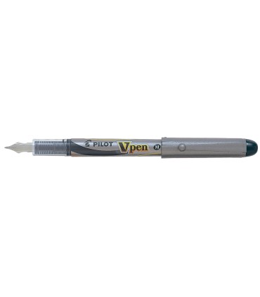 Pluma pilot v pen silver desechable negro svp 4wb