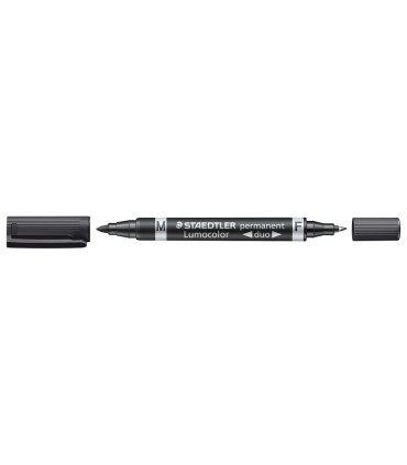 Rotulador staedtler lumocolor permanente duo 348 negro punta f 06 mm punta m 15 mm