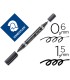 Rotulador staedtler lumocolor permanente duo 348 negro punta f 06 mm punta m 15 mm