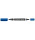 Rotulador staedtler lumocolor permanente duo 348 azul punta f 06 mm punta m 15 mm