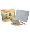 Set pintura al oleo lidercolor contiene 1 lienzo imprimacion 30x40cm 1 paleta madera 3 brochas tubos 12x12ml oleo