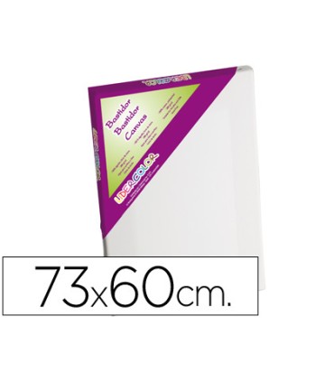 Bastidor lidercolor 20f lienzo grapado lateral algodon 100 marco pawlonia 18x38 cm bordes madera 73x60 cm